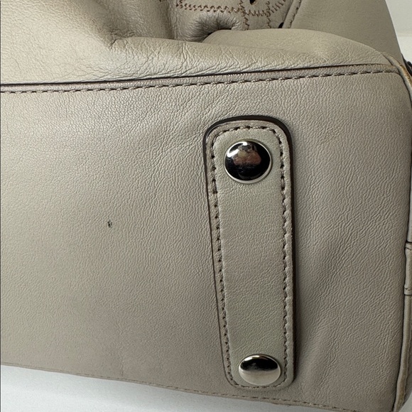 Coach Ashley Laser Cut Tossed Leather Satchel in Grey Taupe F22488 2013 - Picture 8 of 16